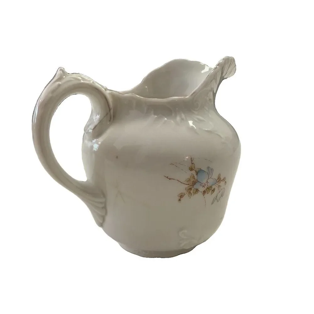 Antique Bohemia Carlsbad China Bawo & Dotter Porcelain Creamer Floral Gold Trim